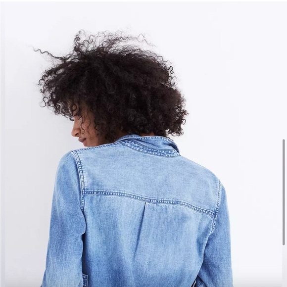 Madewell Cut Off Denim Shirt - Picture 3 of 10